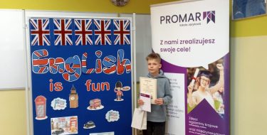 Najlepszy trzecioklasista z j. angielskiego w naszej Gminie
